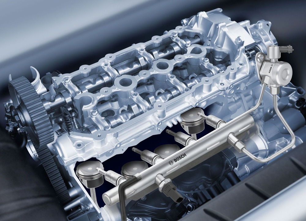 cut-away illustration of a direct injection engine