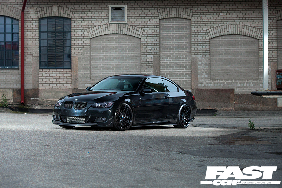 front 3/4 shot of BMW E92 335i Tuning Guide