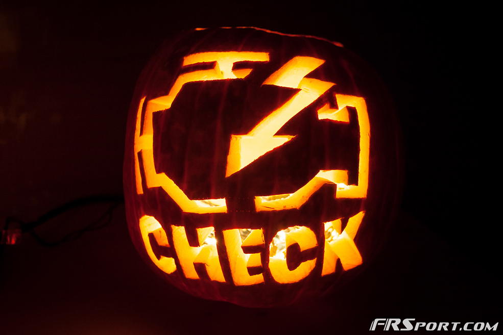 Check engine oil pumpkin carvings