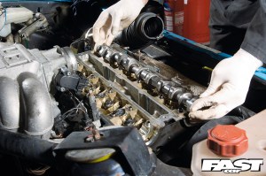 Cams being fitted to a car