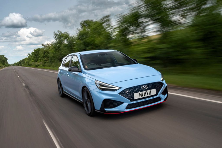 Driving shot of Hyundai i30N