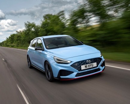 Driving shot of Hyundai i30N