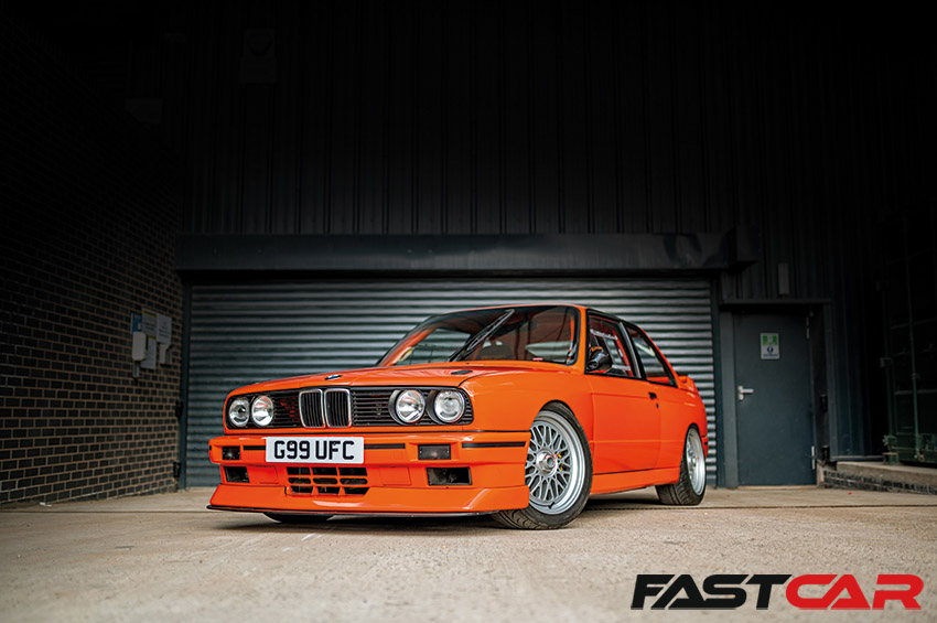 Front 3/4 LS-swapped BMW E30 M3