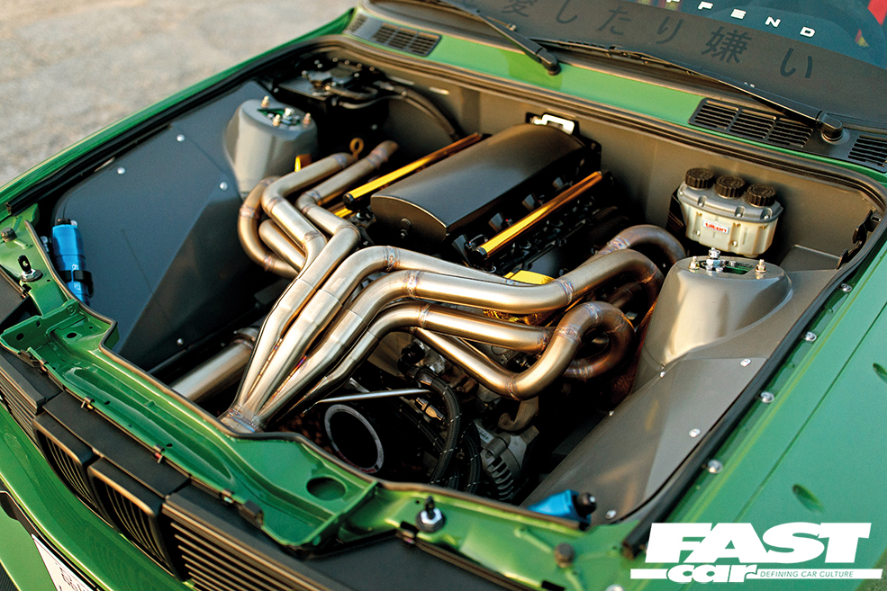 LS-swapped BMW E30 engine