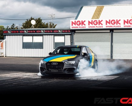 Modified Audi RS3 burnout