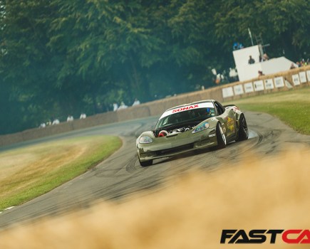 Modified Corvette drifting at Goodwood