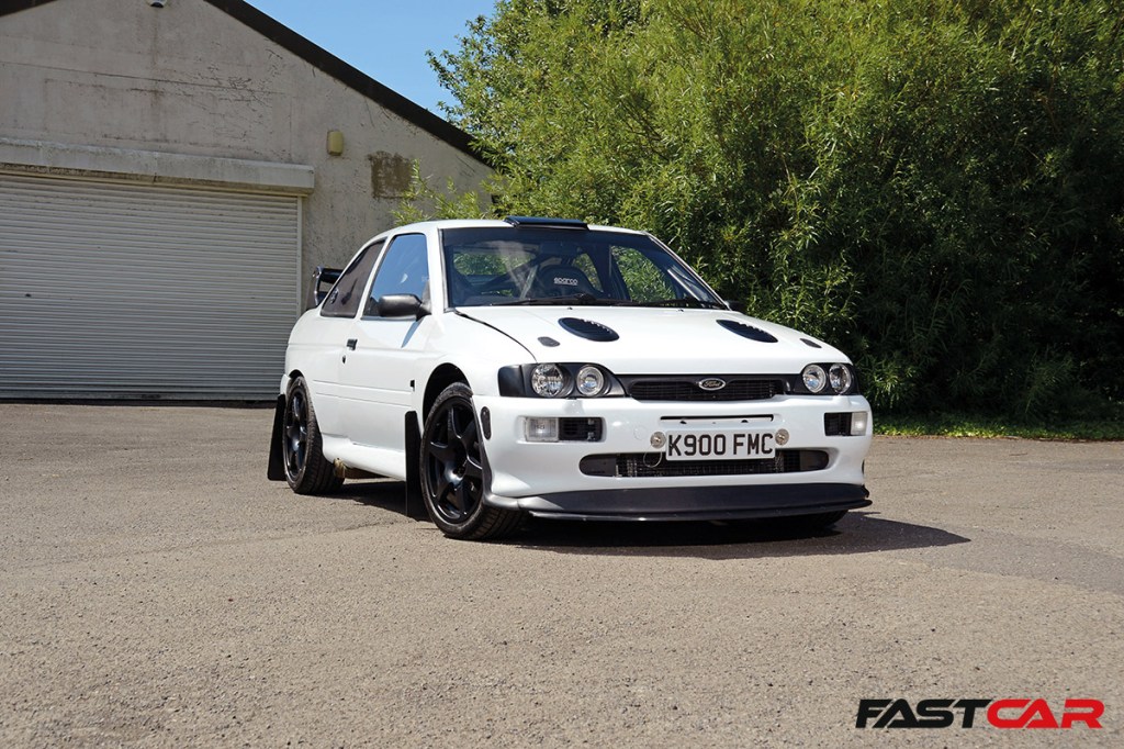 modified ford escort cosworth front 3/4