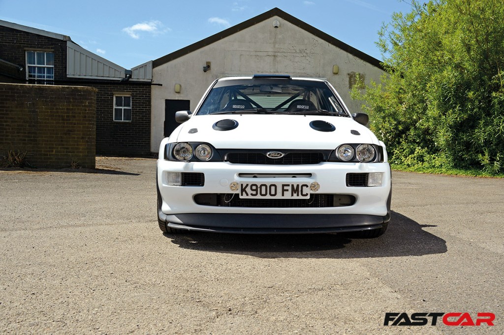 modified ford escort cosworth front on shot