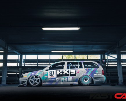 side profile shot of Modified Skoda Octavia vRS estate