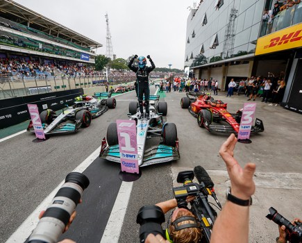 George Russell Beats Hamilton to Sao Paulo win