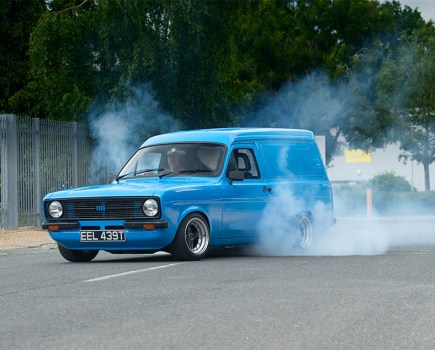 ST170-powered Escort Van drifting