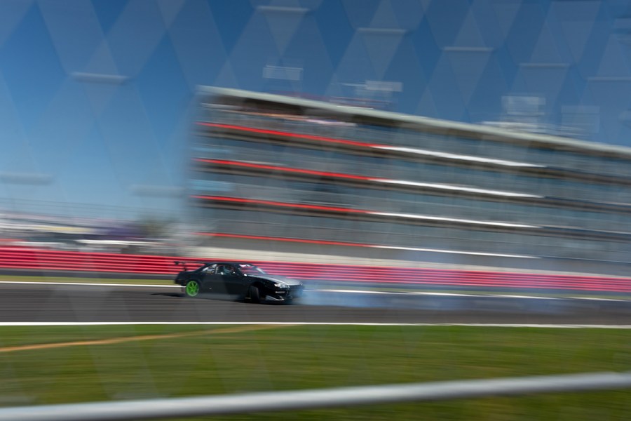 Thomas Huskinson drifting at Silverstone