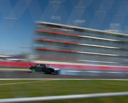 Thomas Huskinson drifting at Silverstone