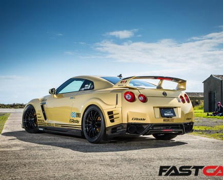 Rear 3/4 shot of Top Secret nissan GT-R