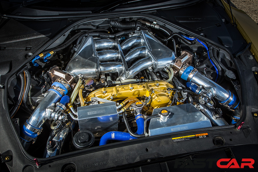 Tuned VR38DETT engine in GT-R