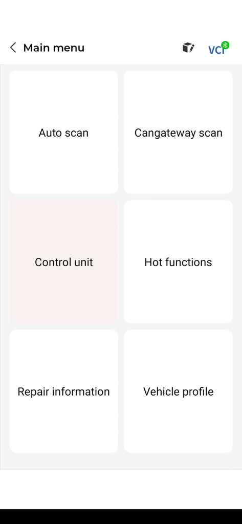 diagnostics on the scanner app