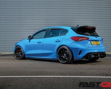 rear 3/4 shot of widebody Focus ST Mk4
