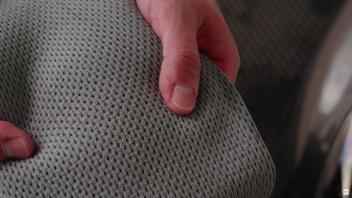 close up of diamond weave fabric