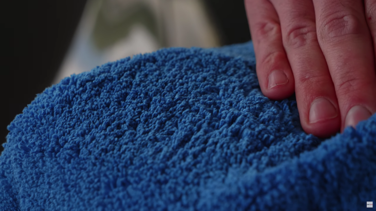 close up of terry towel fabric
